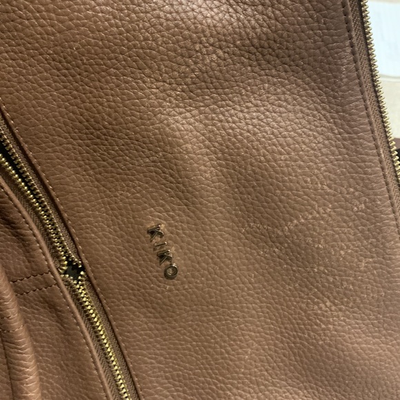 KIKO genuine Pebble brown Leather shoulder crossbody bag adjustable strap - Picture 14 of 16